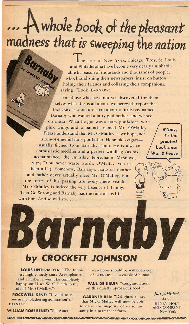 Barnaby advertisement, 1943 Barnaby advertisement, 1943