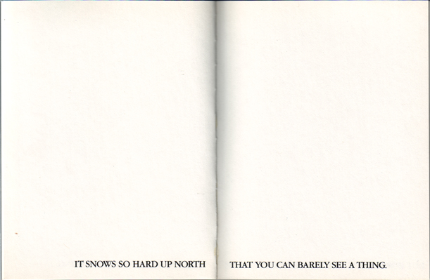 Remy Charlip, It Looks Like Snow (1957): second two-page spread Remy Charlip, It Looks Like Snow (1957): second two-page spread
