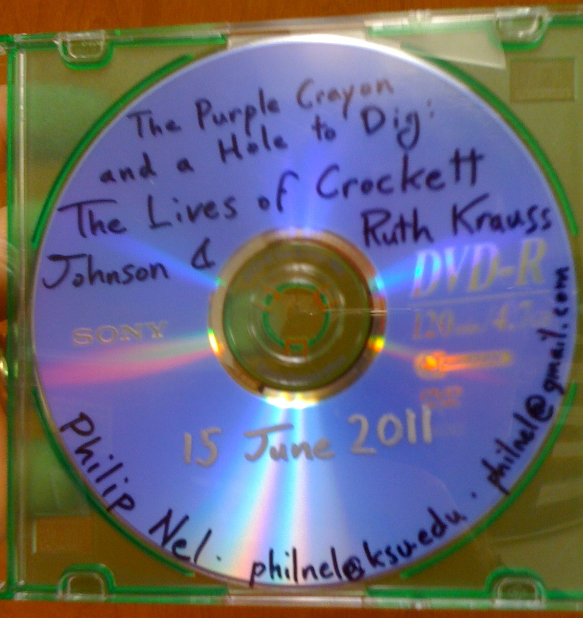 The Purple Crayon and a Hole to Dig: The Lives of Crockett Johnson and Ruth Krauss -- DVD featuring manuscript and all images The Purple Crayon and a Hole to Dig: The Lives of Crockett Johnson and Ruth Krauss -- DVD featuring manuscript and all images