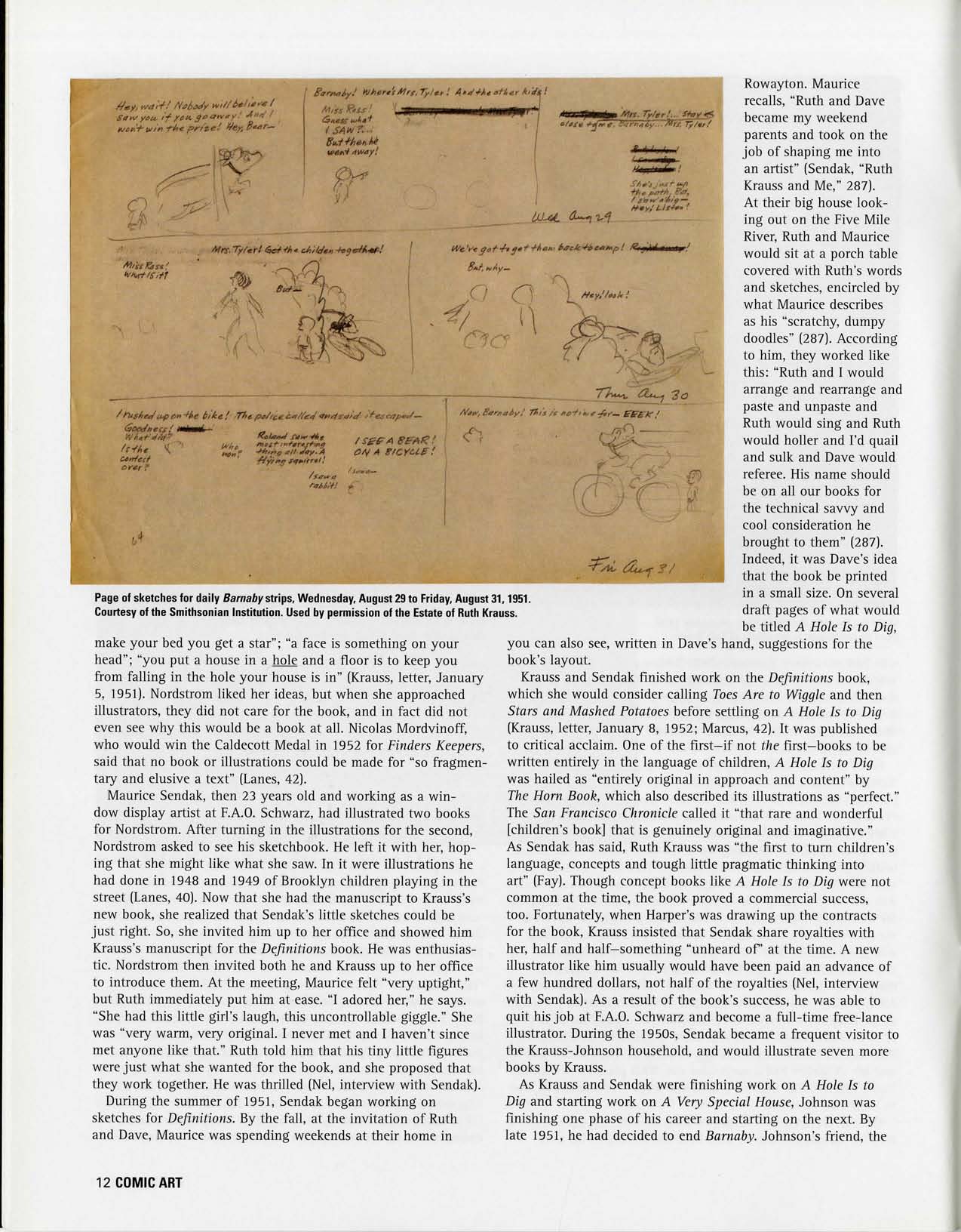 Philip Nel, "Crockett Johnson and the Purple Crayon: A Life in Art," Comic Art 5 (Winter 2004), p. 12 Philip Nel, "Crockett Johnson and the Purple Crayon: A Life in Art," Comic Art 5 (Winter 2004), p. 12