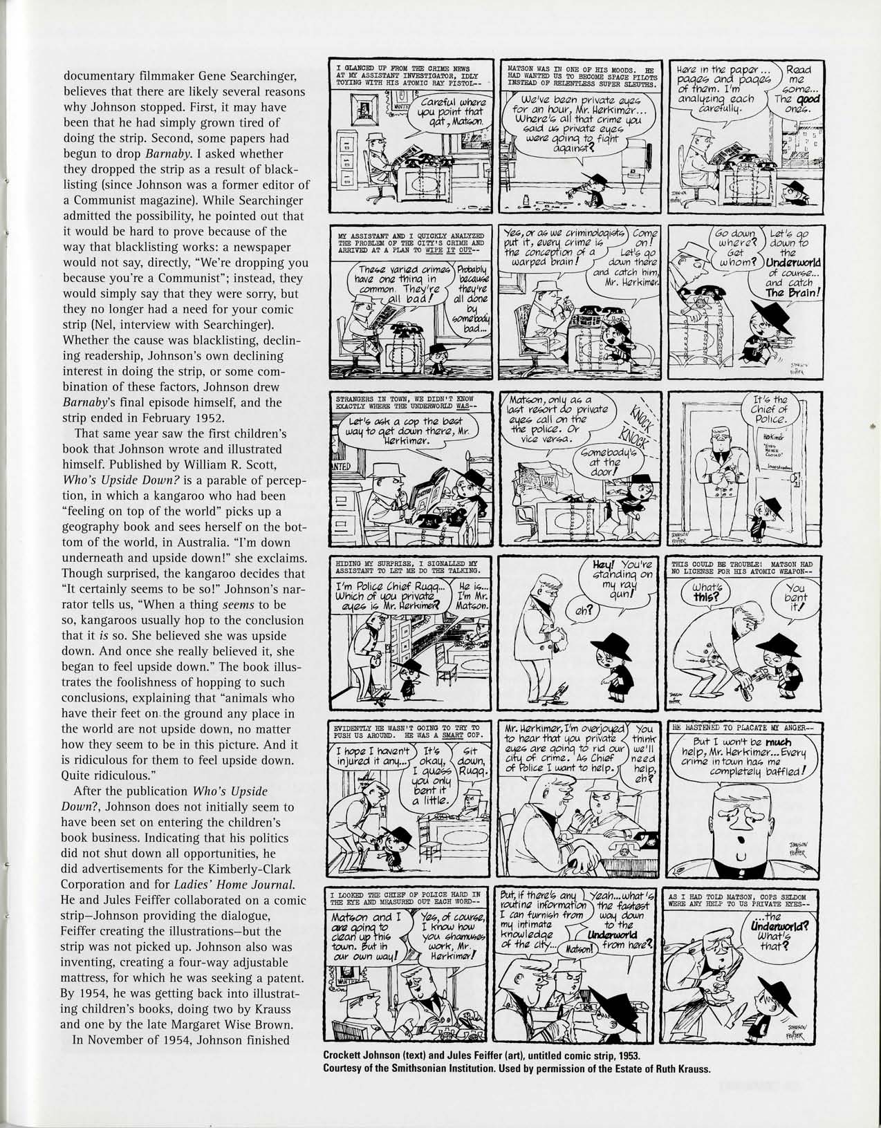 Philip Nel, "Crockett Johnson and the Purple Crayon: A Life in Art," Comic Art 5 (Winter 2004), p. 13 Philip Nel, "Crockett Johnson and the Purple Crayon: A Life in Art," Comic Art 5 (Winter 2004), p. 13