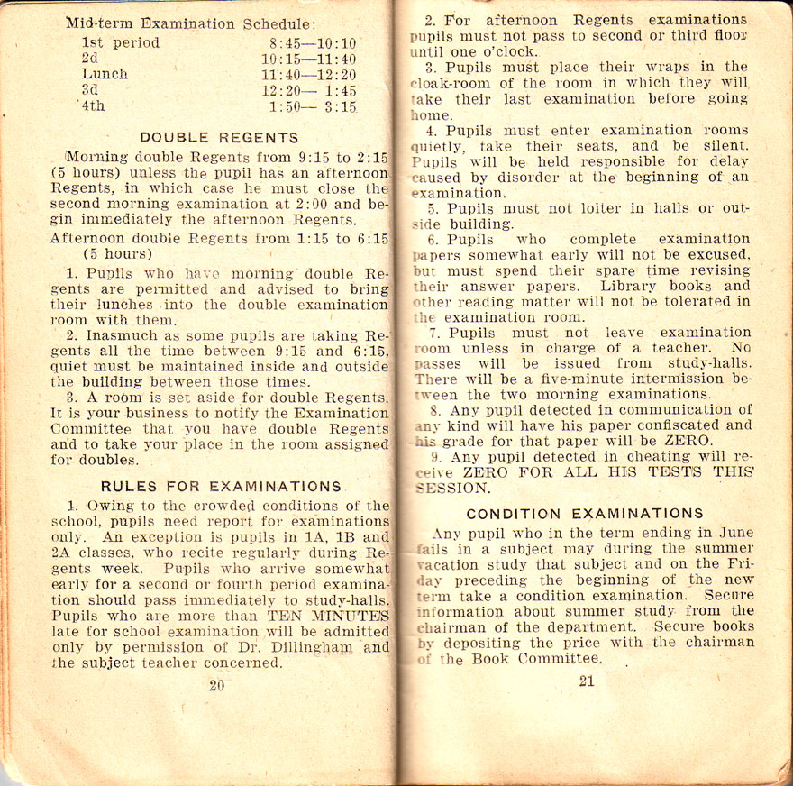 Newtown High School Handbook, 1921-1923: pp. 20-21 Newtown High School Handbook, 1921-1923: pp. 20-21