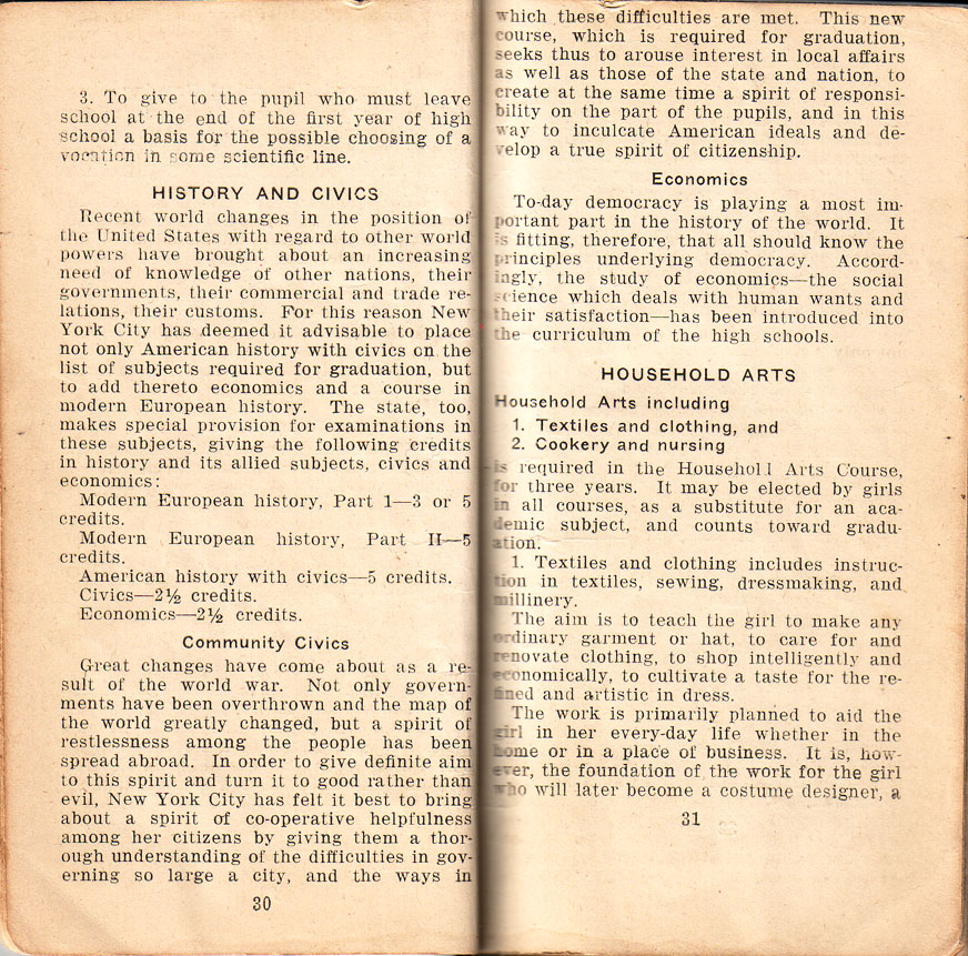 Newtown High School Handbook, 1921-1923: pp. 30-31 Newtown High School Handbook, 1921-1923: pp. 30-31