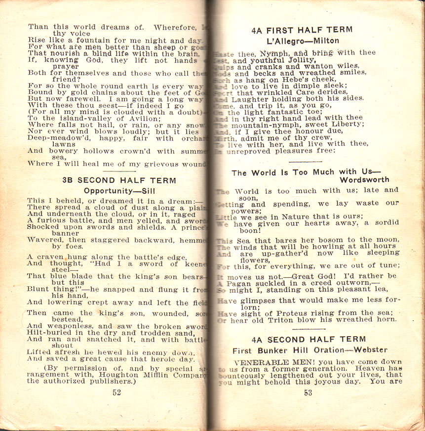 Newtown High School Handbook, 1921-1923: pp. 52-53 Newtown High School Handbook, 1921-1923: pp. 52-53