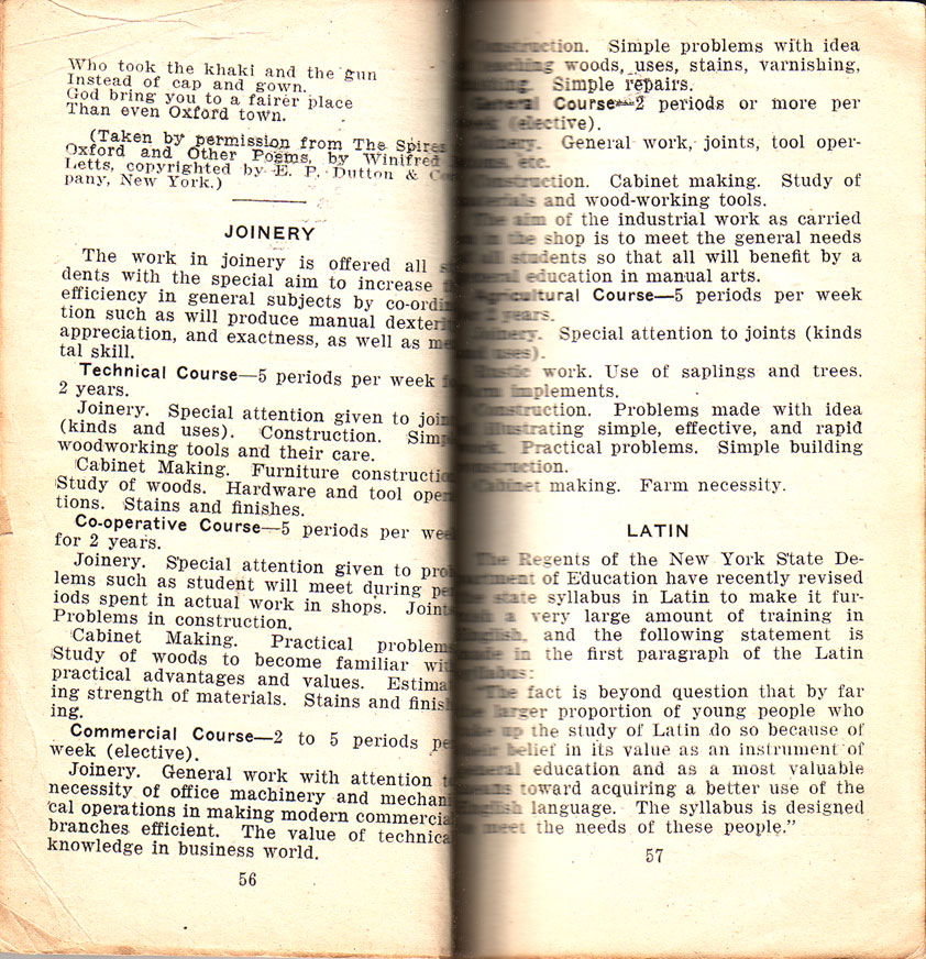 Newtown High School Handbook, 1921-1923: pp. 56-57 Newtown High School Handbook, 1921-1923: pp. 56-57