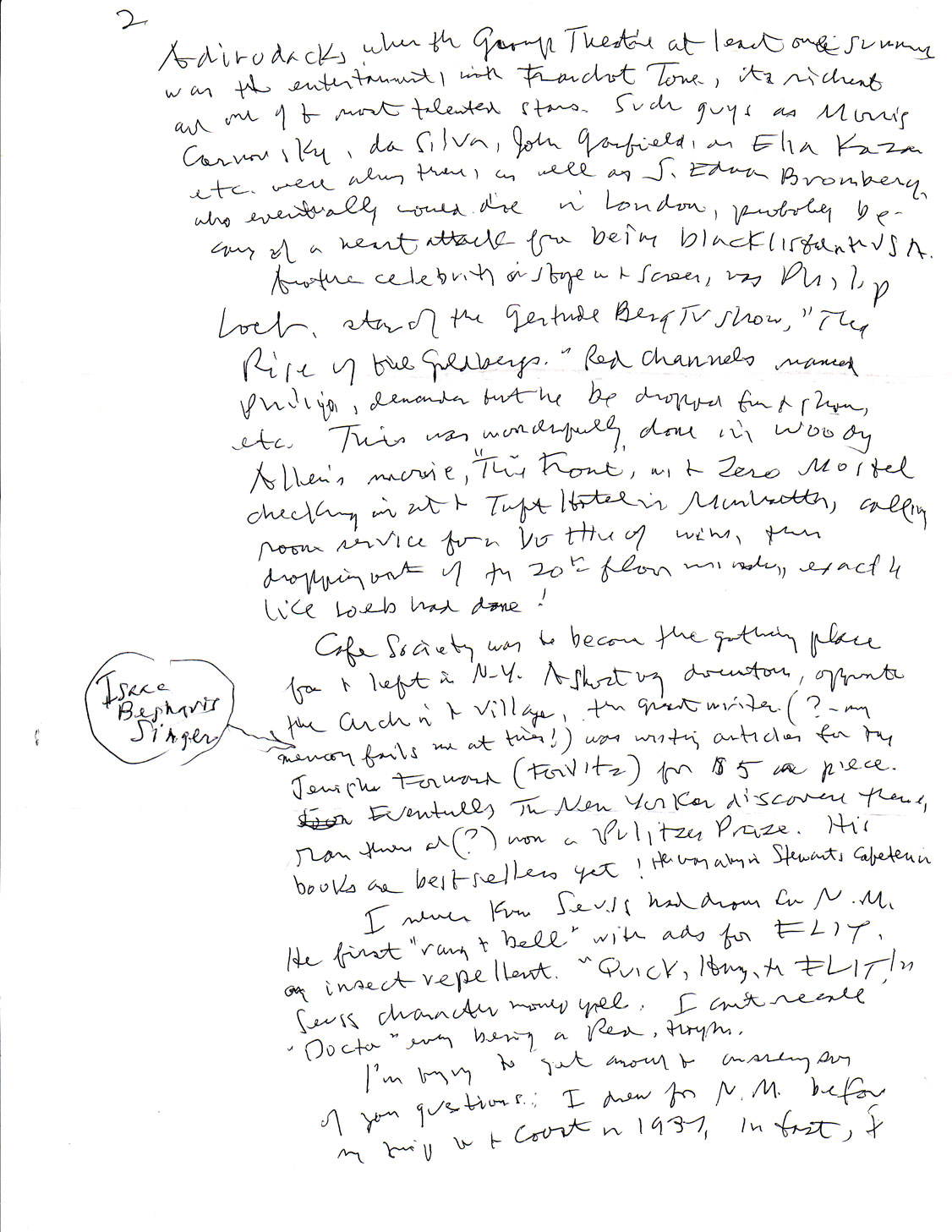 Syd Hoff, letter to Philip Nel, 1 Aug 2000, p. 2 Syd Hoff, letter to Philip Nel, 1 Aug 2000, p. 2