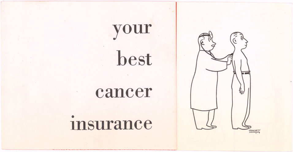 Crockett Johnson, pamphlet for American Cancer Society (1958): cover Crockett Johnson, pamphlet for American Cancer Society (1958): cover