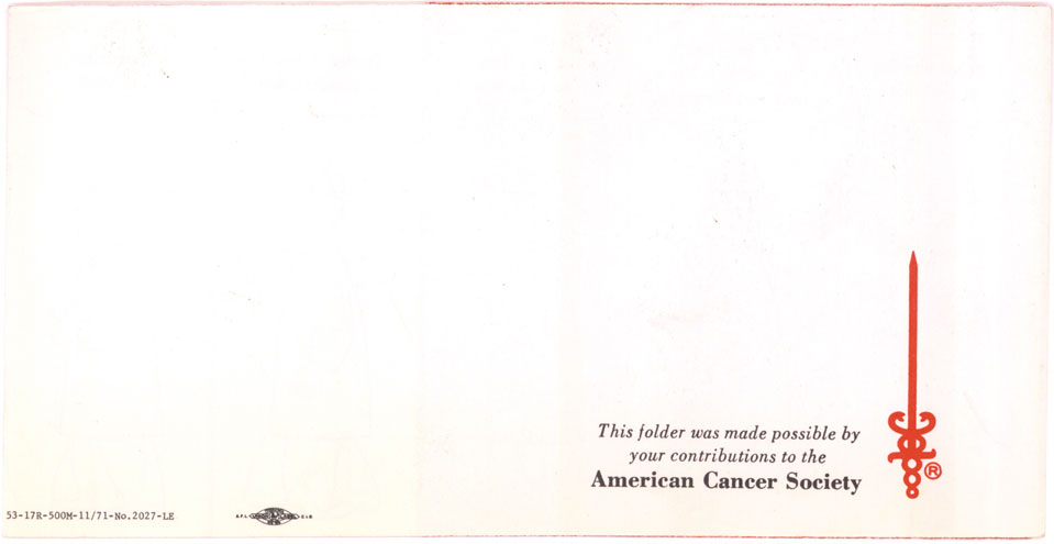 Crockett Johnson, pamphlet for American Cancer Society (1958): back cover Crockett Johnson, pamphlet for American Cancer Society (1958): back cover
