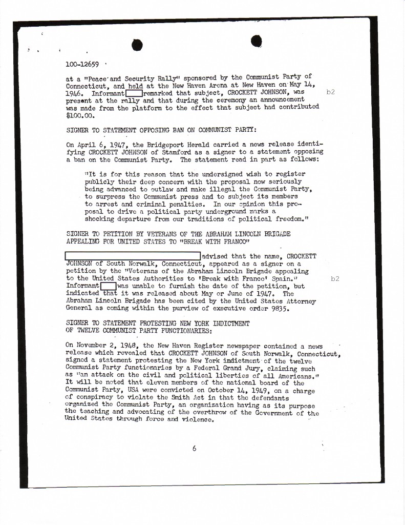 Crockett Johnson's FBI file, page 14 Crockett Johnson's FBI file, page 14