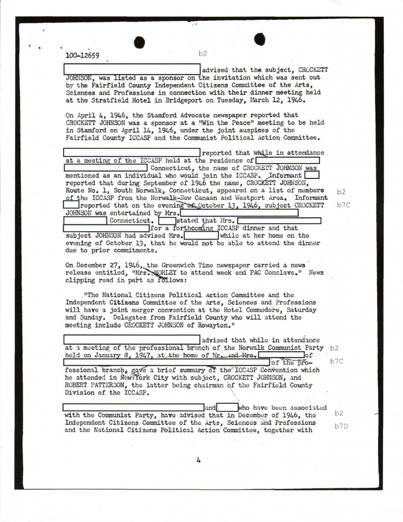Crockett Johnson's FBI file, page 12 Crockett Johnson's FBI file, page 12