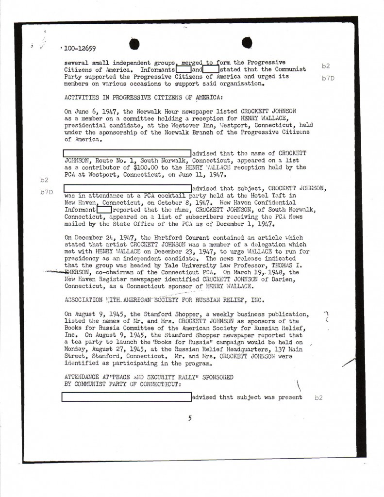 Crockett Johnson's FBI file, page 13 Crockett Johnson's FBI file, page 13