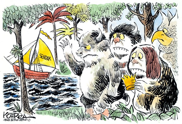 Jeff Koterba color cartoon for 5/9/2012 "Sendak" Jeff Koterba color cartoon for 5/9/2012 "Sendak"