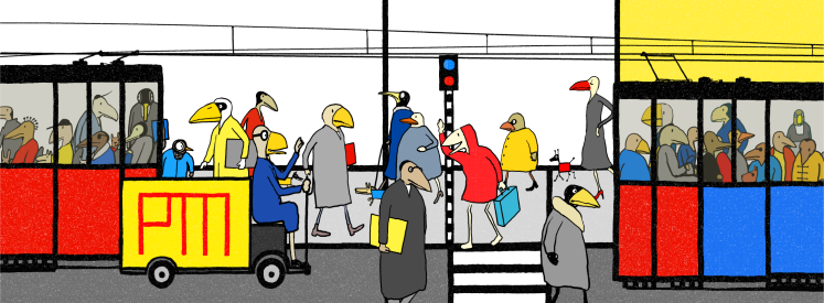 Wouter van Reek's Keepvogel en Kijkvogel: In Het Spoor Van Mondrian (2011): interior 2-page spread Wouter van Reek's Keepvogel en Kijkvogel: In Het Spoor Van Mondrian (2011): interior 2-page spread