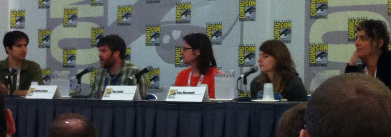 Left to right: Andrew Farago, Jeffrey Brown, Tom Gauld, Lisa Hanawalt, Ellen Forney