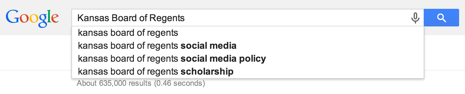 Kansas Board of Regents, acc. to Google