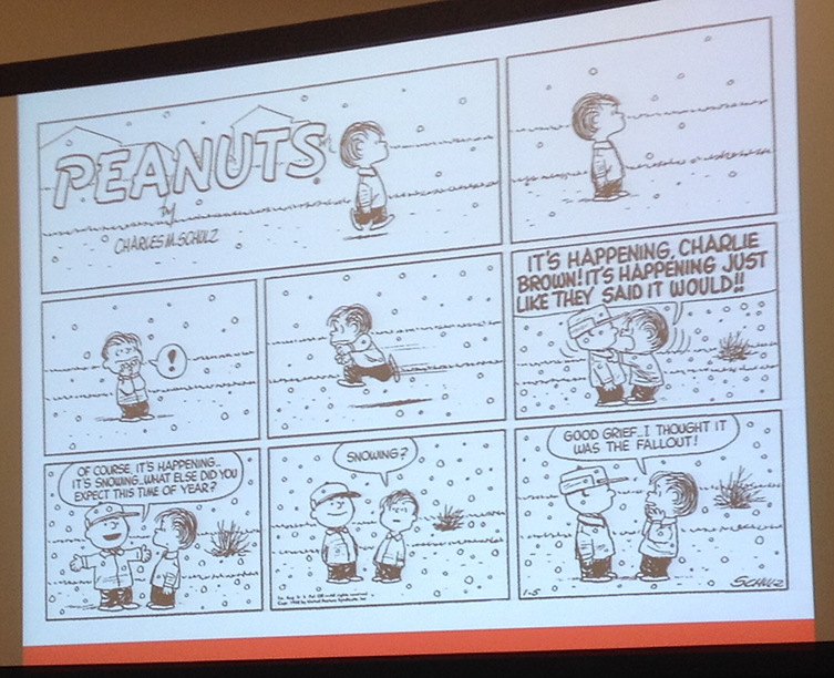 Peanuts: "Good grief. I thought it was the fallout!"