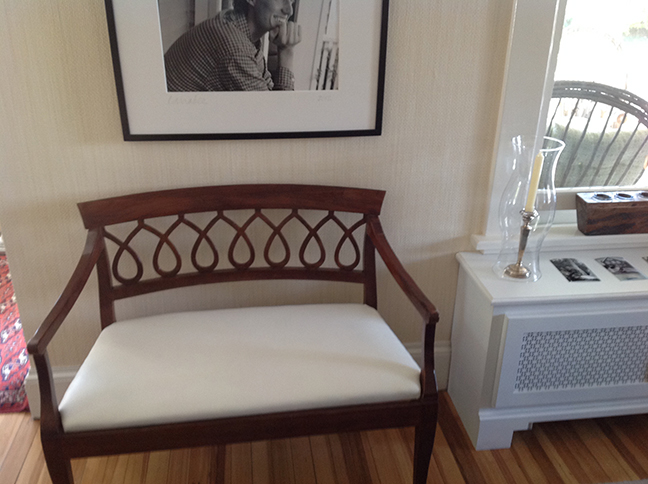 front room, 74 Rowayton Ave., 2014: Nina Rowand Wallace's desk was here in 1954
