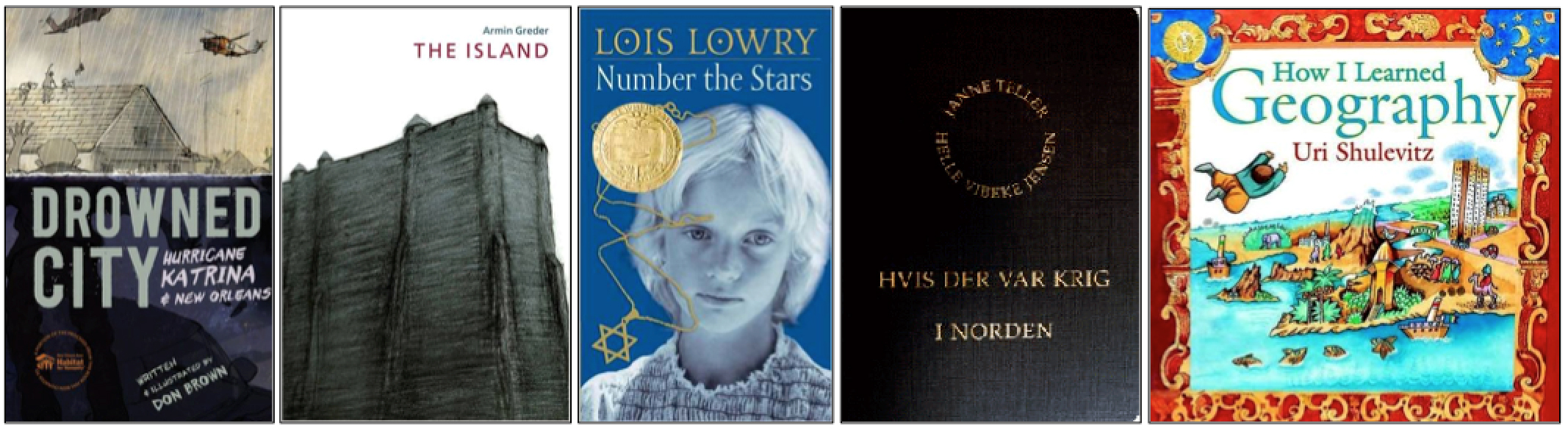 Drowned City, The Island, Number the Stars, War –Â What If?, How I Learned Geography