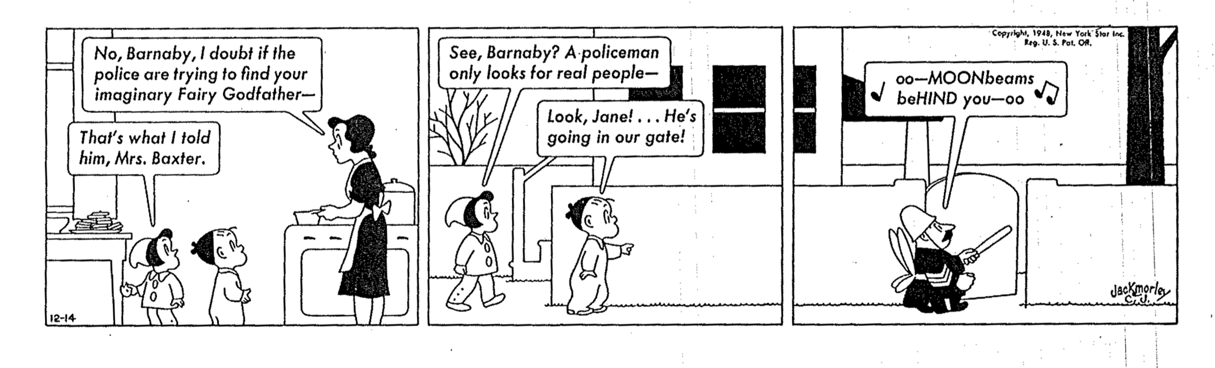 Crockett Johnson's Barnaby, 14 Dec. 1948