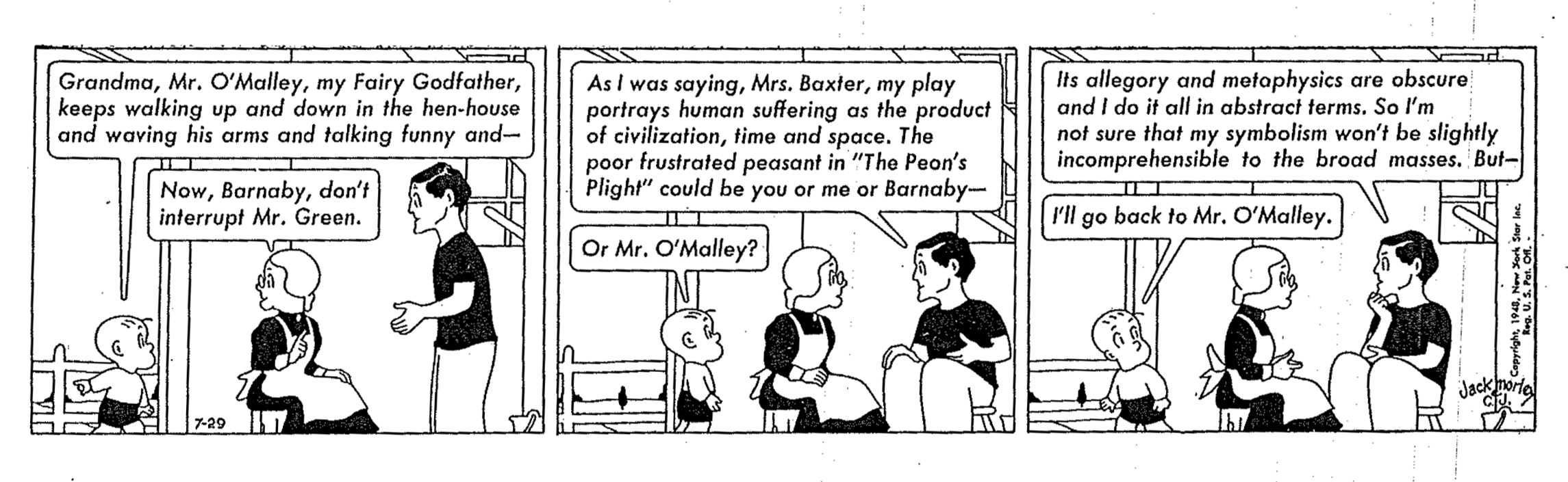 Crockett Johnson's Barnaby, 29 July 1948